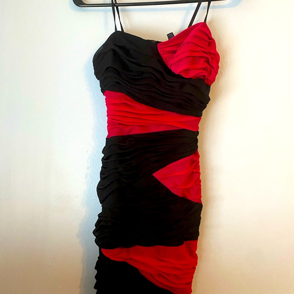 Black and Hot Pink Dress